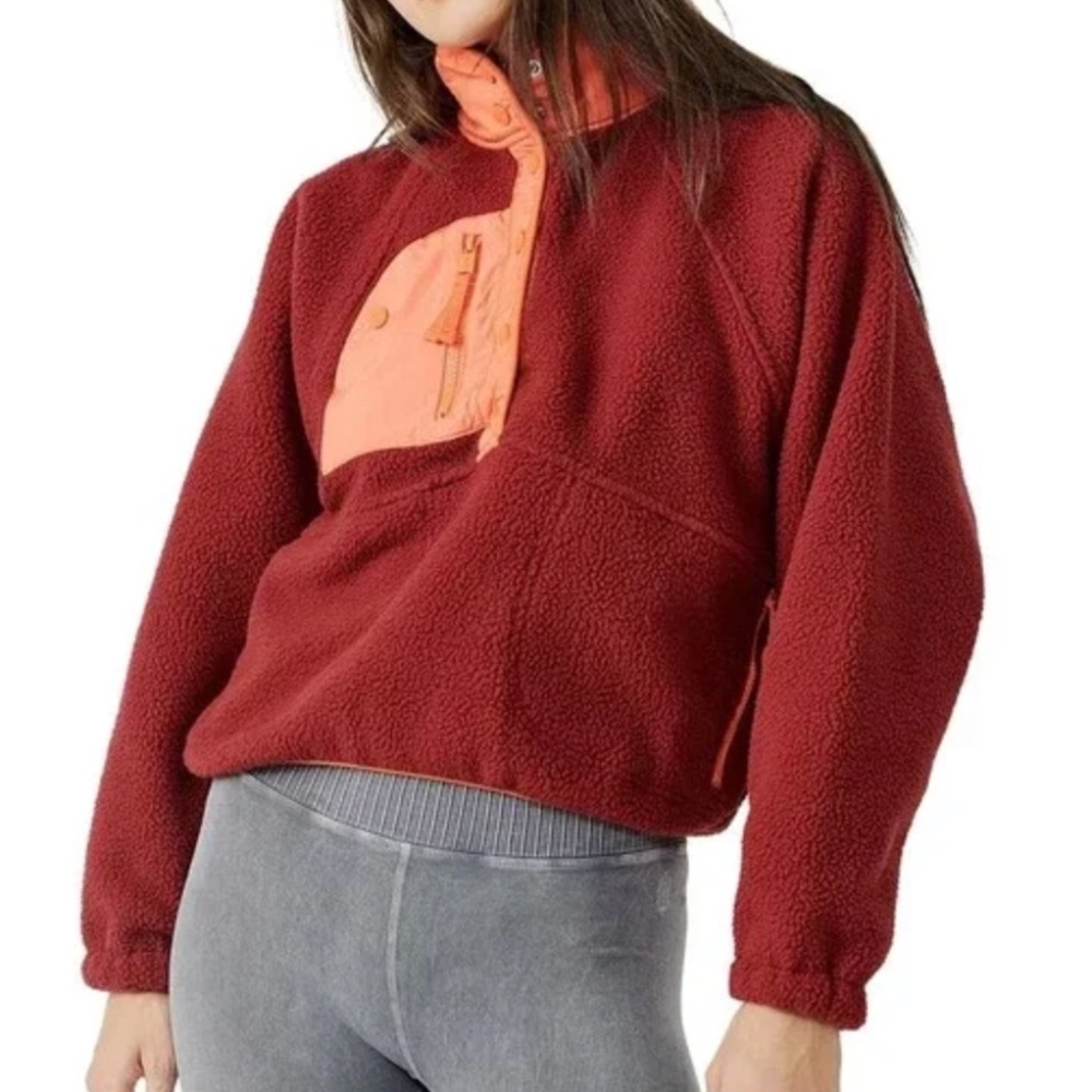 Free People Movement Hit the Slopes Colorblock Pullover | Sz S